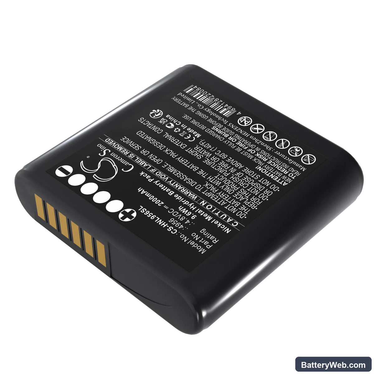 Honeywell Lumidor Micromax Plus Replacement Battery, 4.8V, 2000mAh, Ni-MH 2