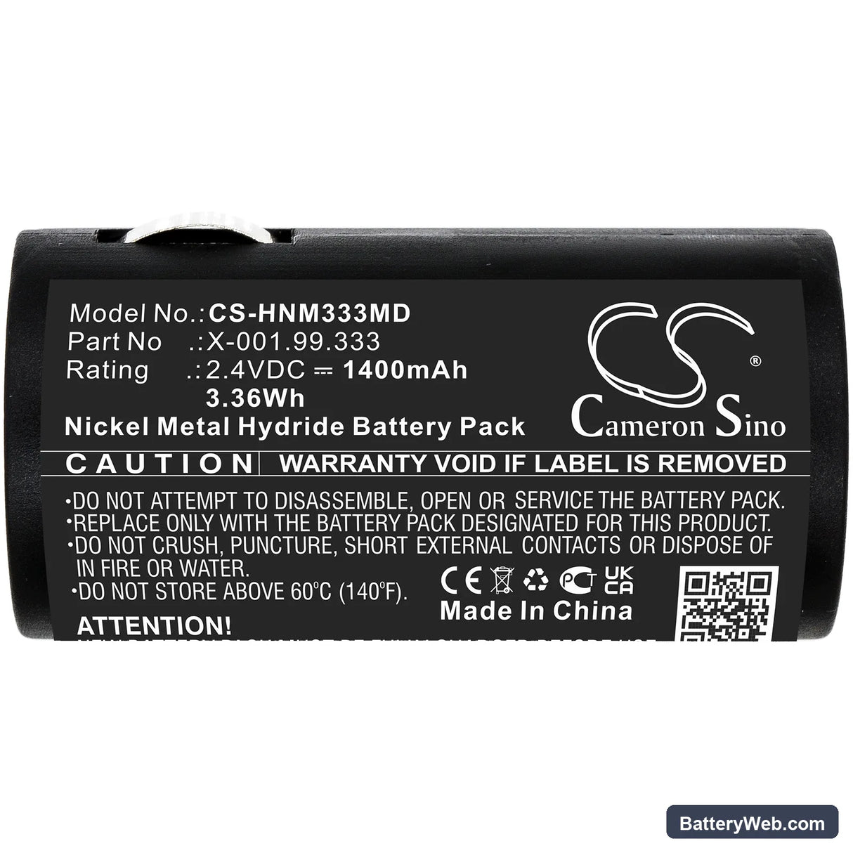 Heine Old S2Z handles Replacement Battery, 2.4V, 1400mAh, Ni-MH 3