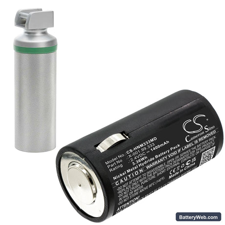 Heine Old S2Z handles Replacement Battery, 2.4V, 1400mAh, Ni-MH 4