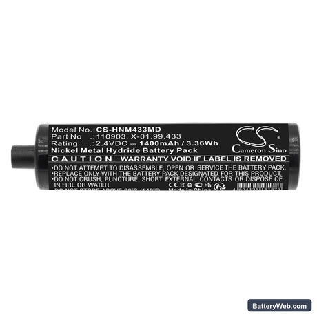 Heine NicaTron Replacement Battery, 2.4V, 1400mAh, Ni-MH 3