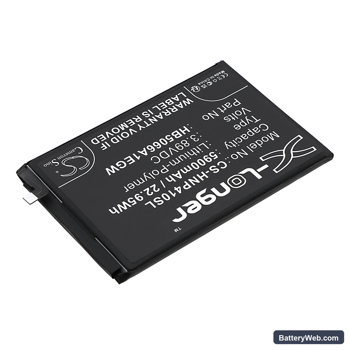 Honor Play 40 Plus Replacement Battery, 3.89V, 5900mAh, Li-Polymer 2