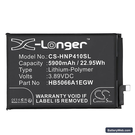 Honor Play 40 Plus Replacement Battery, 3.89V, 5900mAh, Li-Polymer 3
