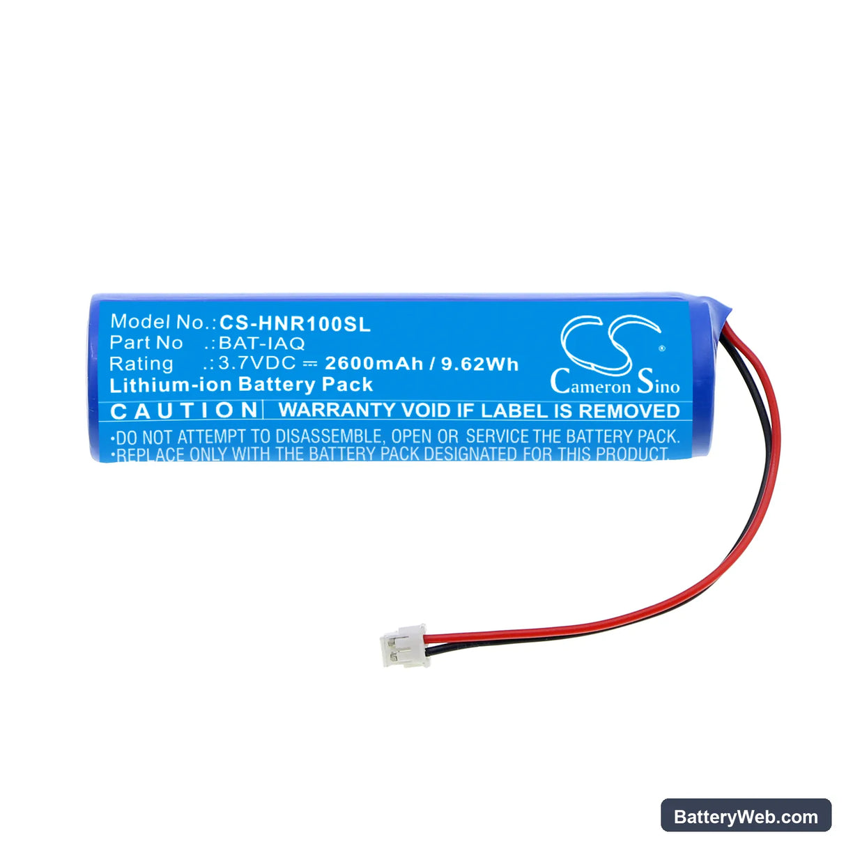 Honeywell HAQSPA Replacement Battery, 3.7V, 2600mAh, Li-ion 3
