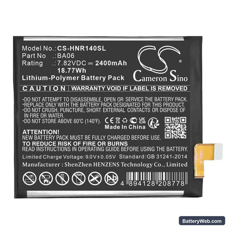 Vivo X100 Replacement Battery, 7.82V, 2400mAh, Li-Polymer 1