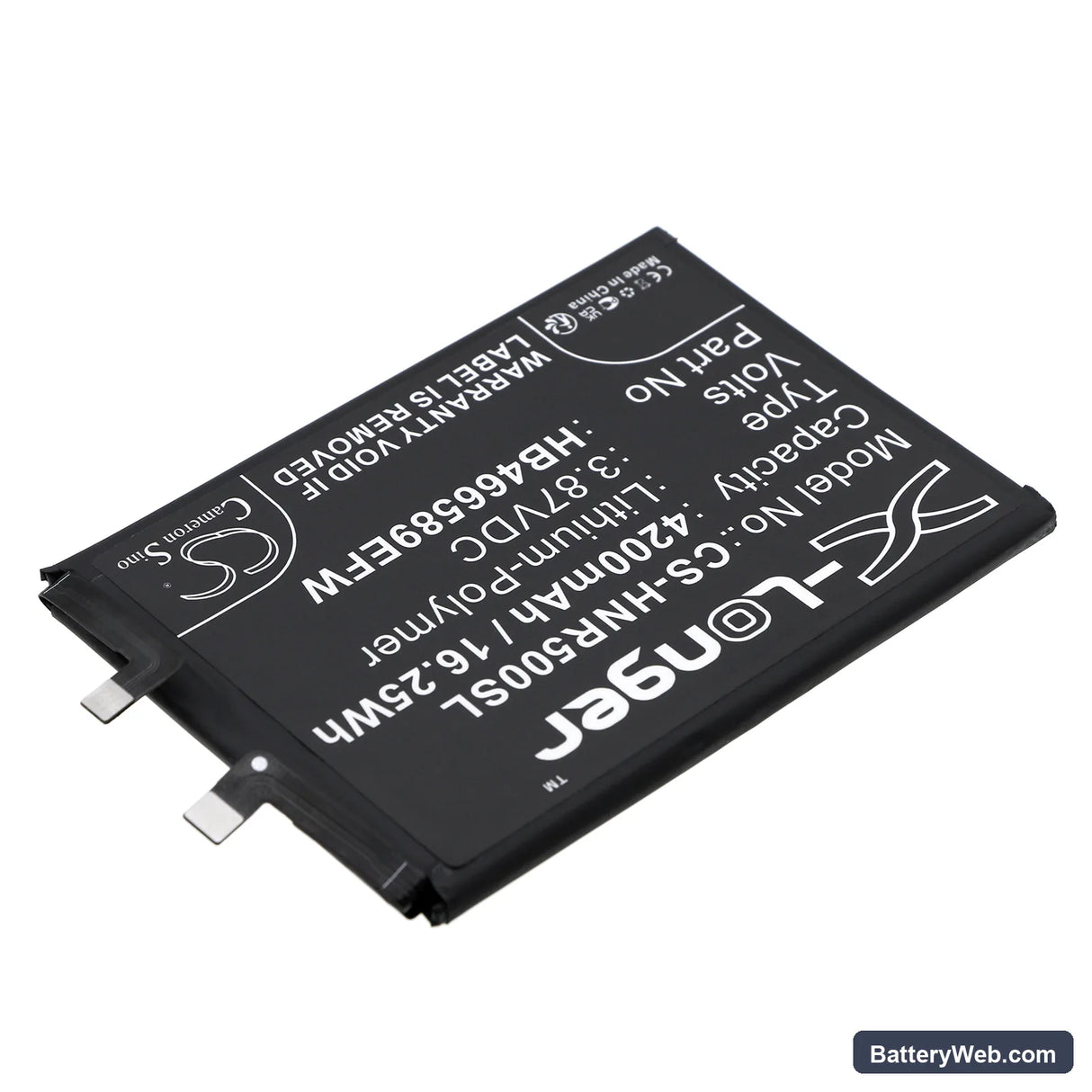 Honor 50 Lite Replacement Battery, 3.87V, 4200mAh, Li-Polymer 2