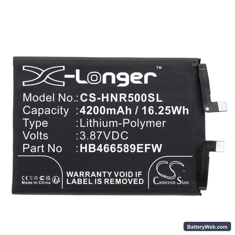Honor 50 Lite Replacement Battery, 3.87V, 4200mAh, Li-Polymer 3