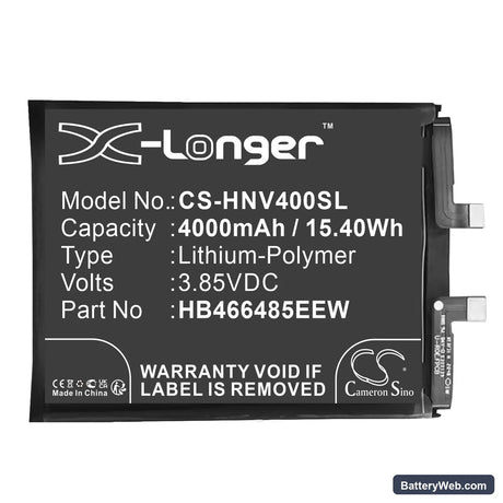 Huawei Nova 8 Pro Replacement Battery, 3.85V, 3600mAh, Li-Polymer 1