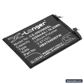 Honor Nova 9 Replacement Battery, 3.87V, 4200mAh, Li-Polymer 1