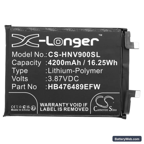Honor Nova 9 Replacement Battery, 3.87V, 4200mAh, Li-Polymer 3