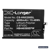 Honor X20 SE 5G Replacement Battery, 3.87V, 4000mAh, Li-Polymer 3