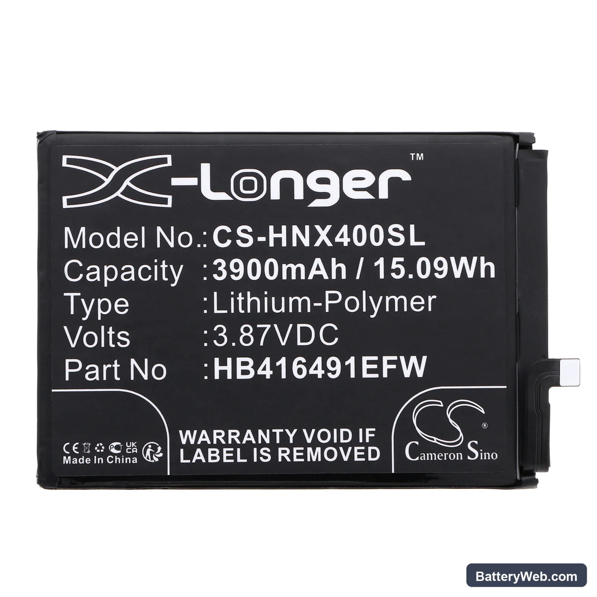 Honor Play 7T Pro Replacement Battery, 3.87V, 3900mAh, Li-Polymer 3
