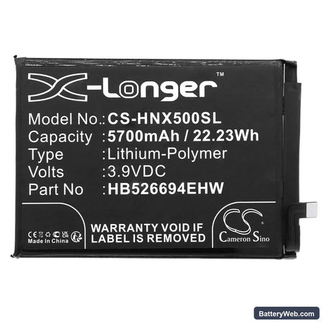 Honor X50 Replacement Battery, 3.9V, 5700mAh, Li-Polymer 3