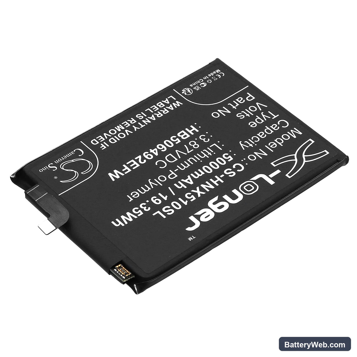 Honor Magic 5 Lite Replacement Battery, 3.87V, 5000mAh, Li-Polymer 2