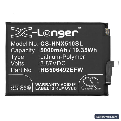Honor Magic 5 Lite Replacement Battery, 3.87V, 5000mAh, Li-Polymer 3