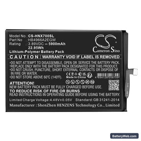 Honor X7B Replacement Battery, 3.89V, 5900mAh, Li-Polymer 1