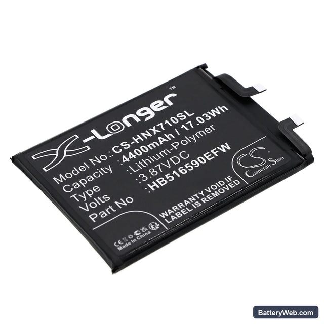 Honor 70 Pro Replacement Battery, 3.87V, 4400mAh, Li-Polymer 1