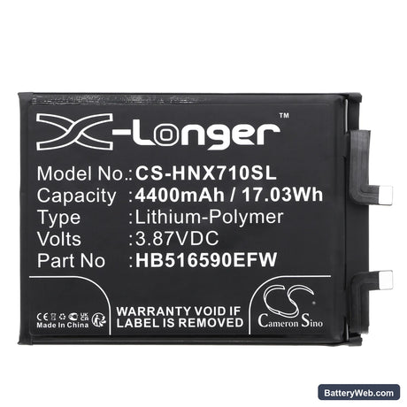 Honor 70 Pro Replacement Battery, 3.87V, 4400mAh, Li-Polymer 3