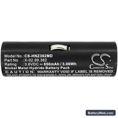 Heine Beta Handles Replacement Battery, 3.6V, 850mAh, Ni-MH 3