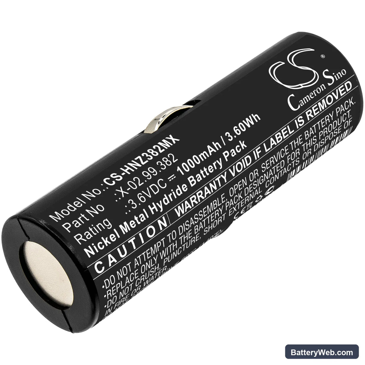 Heine Beta Handles Replacement Battery, 3.6V, 1000mAh, Ni-MH 1