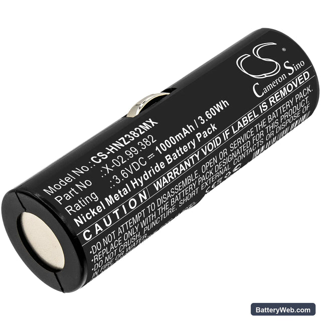 Heine Beta Handles Replacement Battery, 3.6V, 1000mAh, Ni-MH 1