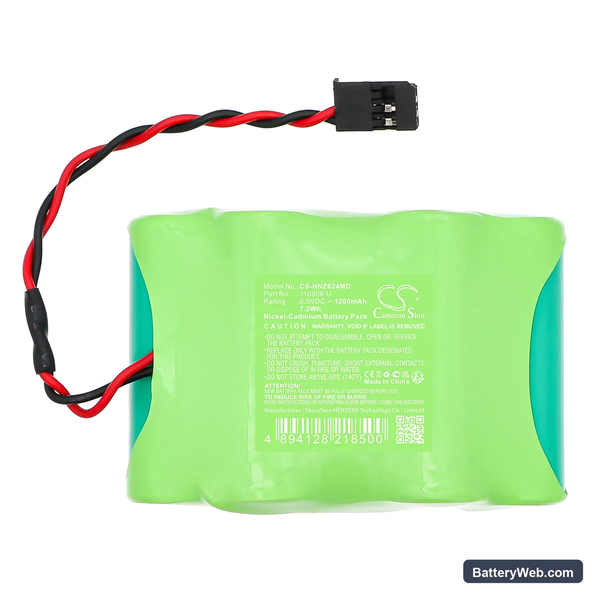 Heine X-004.99.641 Replacement Battery, 6V, 1200mAh, Ni-CD 3