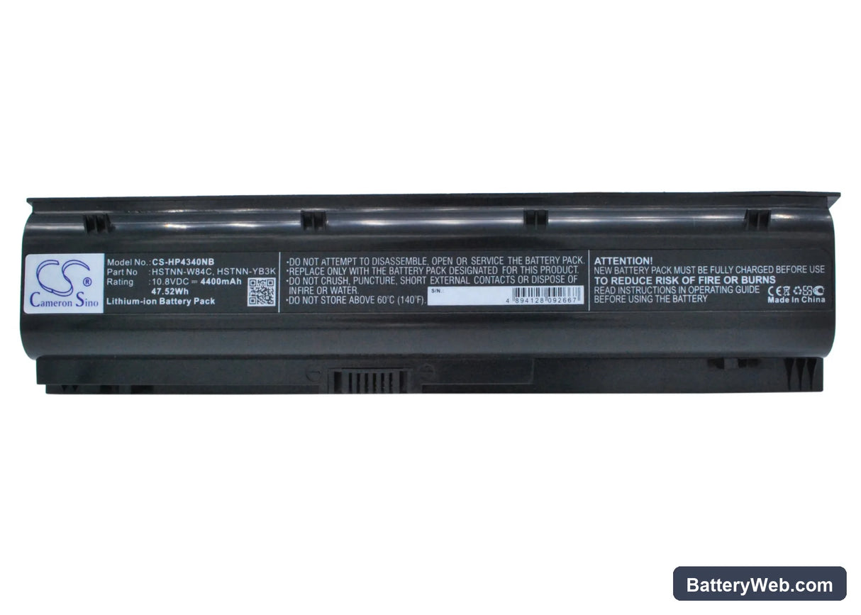 HP ProBook 4340s Replacement Battery, 10.8V, 4400mAh, Li-ion 5