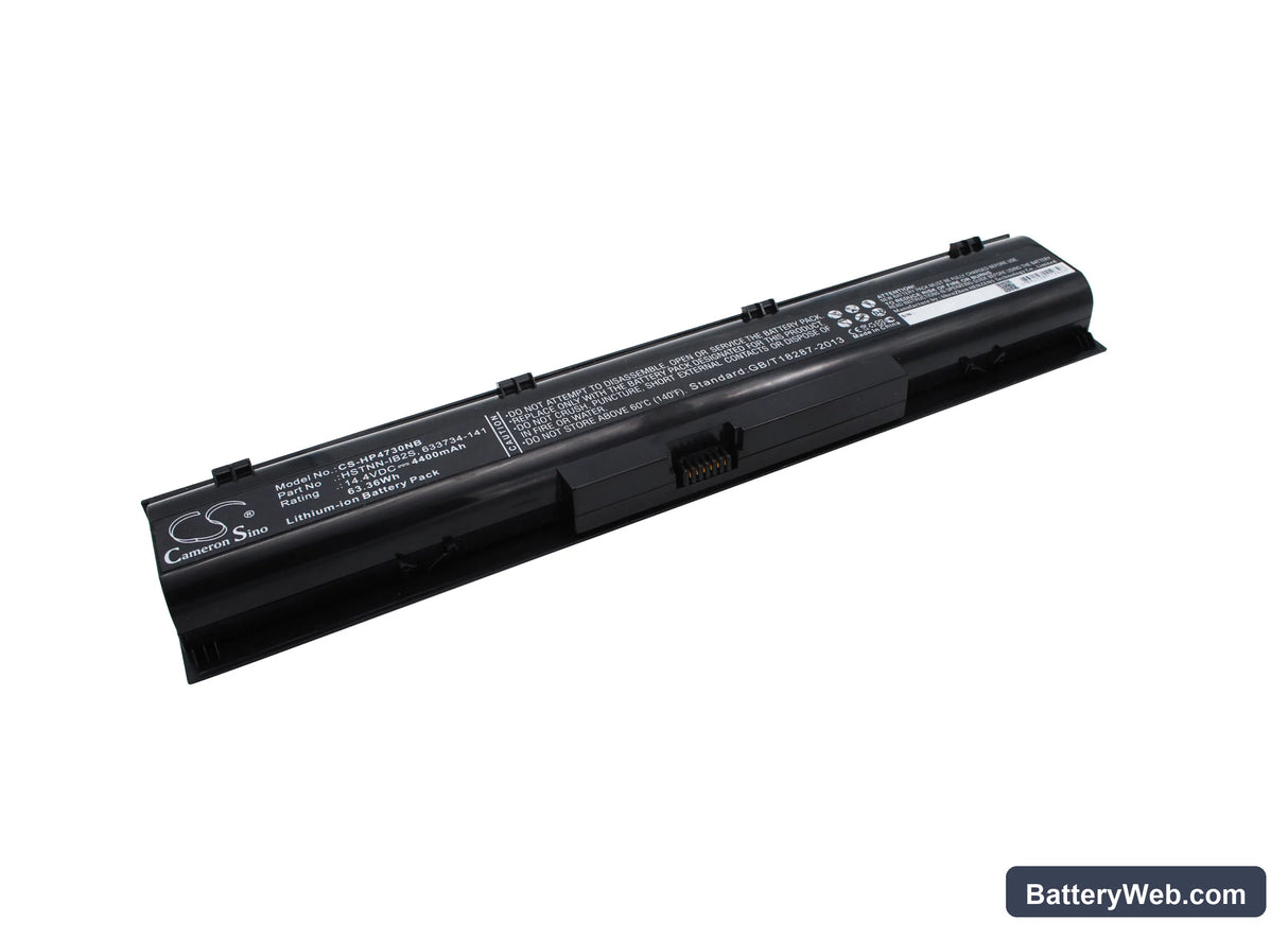 HP ProBook 4730s Replacement Battery, 14.4V, 4400mAh, Li-ion 1