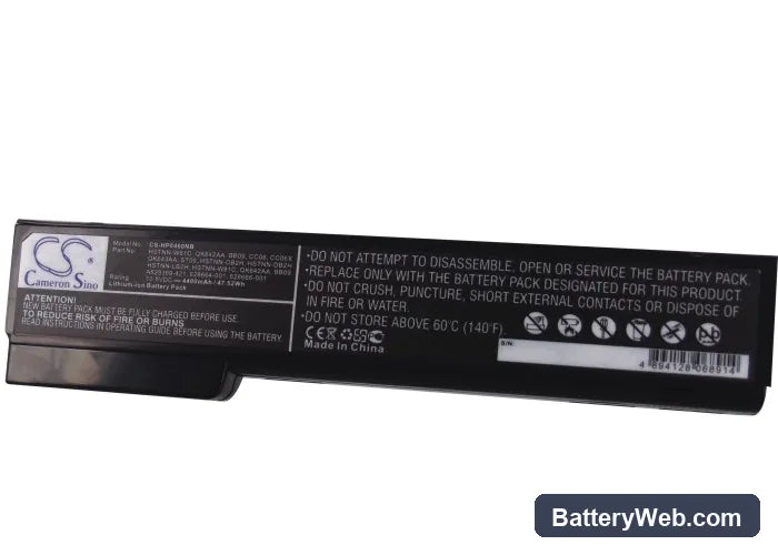 HP EliteBook 8460p Replacement Battery, 10.8V, 4400mAh, Li-ion 5