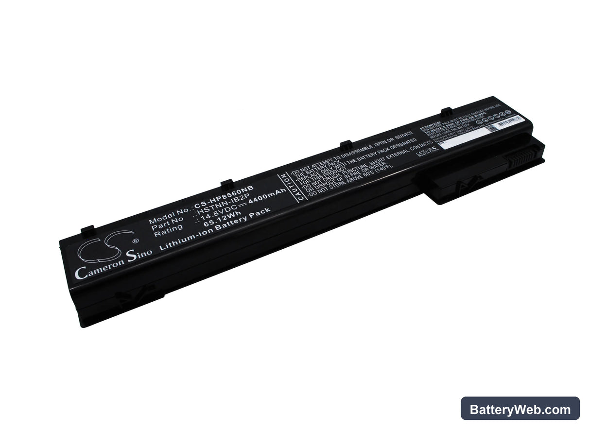 HP EliteBook 8560w Replacement Battery, 14.8V, 4400mAh, Li-ion 1