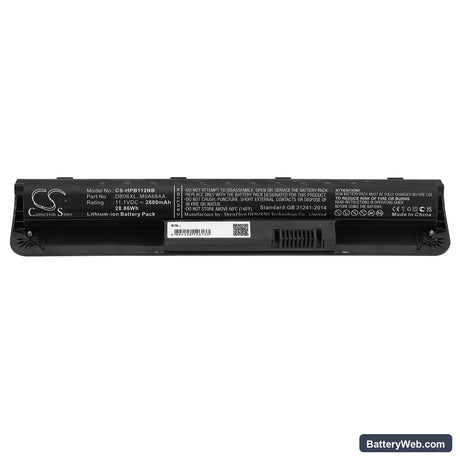 HP ProBook 11 G1 Replacement Battery, 11.1V, 2600mAh, Li-ion 5
