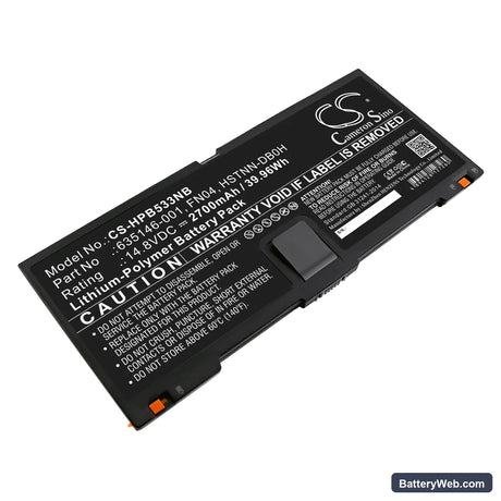 HP ProBook 5330m Replacement Battery, 14.8V, 2700mAh, Li-Polymer 1