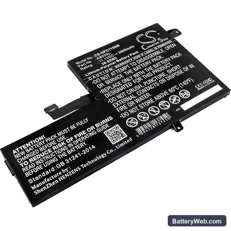 HP Chromebook 11 G5 EE Replacement Battery, 11.1V, 3500mAh, Li-Polymer 1