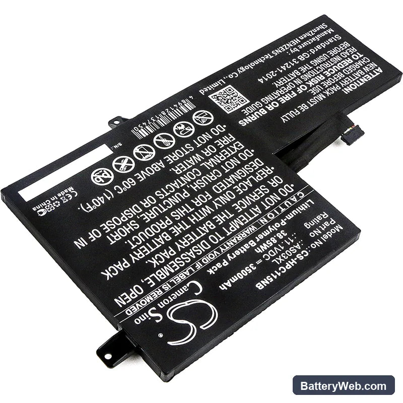 HP Chromebook 11 G5 EE Replacement Battery, 11.1V, 3500mAh, Li-Polymer 2