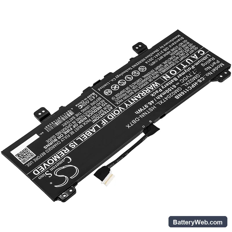 HP Chromebook 11 G7 EE Replacement Battery, 7.7V, 6100mAh, Li-Polymer 2