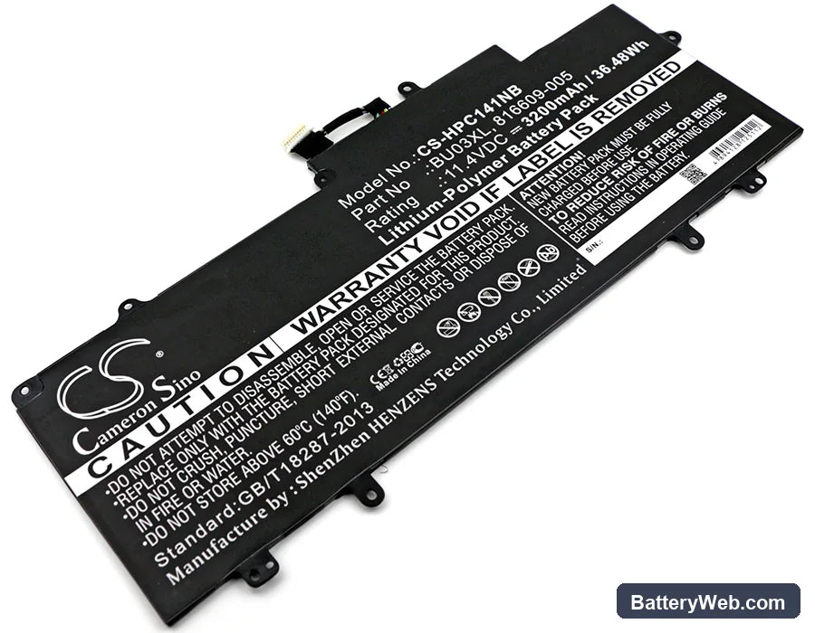 HP Chromebook 14 G4 Replacement Battery, 11.4V, 3200mAh, Li-Polymer 1