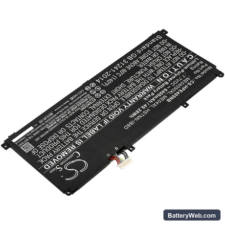 HP Elite x2 1013 Replacement Battery, 7.7V, 6400mAh, Li-Polymer 2
