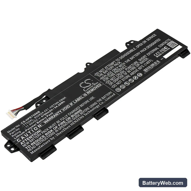 HP EliteBook 850 G5 Replacement Battery, 11.55V, 4700mAh, Li-Polymer 1