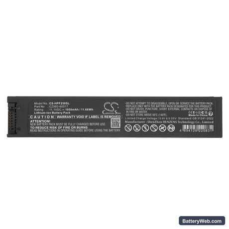 HP HP OfficeJet 200 Mobile Printer Replacement Battery, 11.1V, 1050mAh, Li-ion 5