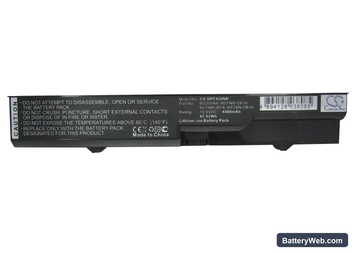 HP 420 Replacement Battery, 10.8V, 4400mAh, Li-ion 5