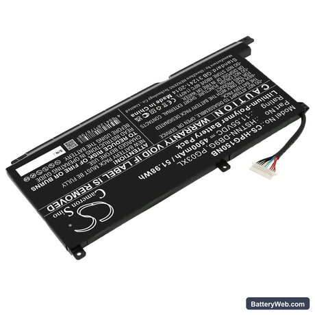 HP Pavilion Gaming 15-ec0020ng Replacement Battery, 11.55V, 4500mAh, Li-Polymer 2