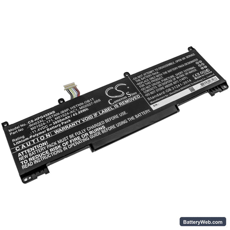 HP ProBook 450 G8 Replacement Battery, 11.4V, 3850mAh, Li-Polymer 1