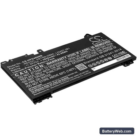 HP ProBook 450 G6 Replacement Battery, 11.55V, 3800mAh, Li-Polymer 1