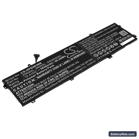 HP ZBook Studio G3 V8N25PA Replacement Battery, 15.4V, 5850mAh, Li-Polymer 1