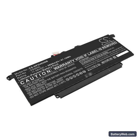 HP Dragonfly G4 85H83PA Replacement Battery, 11.58V, 5800mAh, Li-Polymer 1