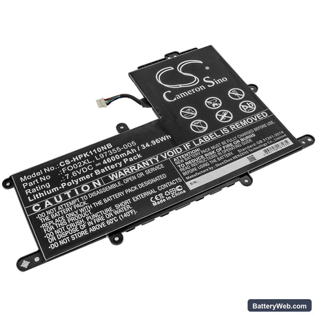 HP Chromebook 11A Replacement Battery, 7.6V, 4600mAh, Li-Polymer 1