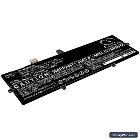 HP EliteBook x360 1030 G3 4WW24PA Replacement Battery, 7.7V, 6400mAh, Li-Polymer 1