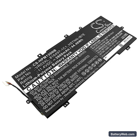 HP Pavilion 13-D Replacement Battery, 11.4V, 3900mAh, Li-Polymer 1