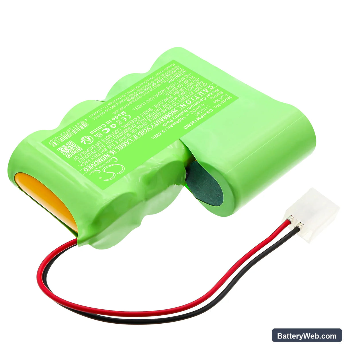 Hewlett Packard Mida Replacement Battery, 6V, 1600mAh, Ni-CD 2