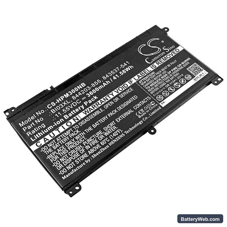 HP Pavilion X360 13-U113TU Replacement Battery, 11.55V, 3600mAh, Li-ion 1