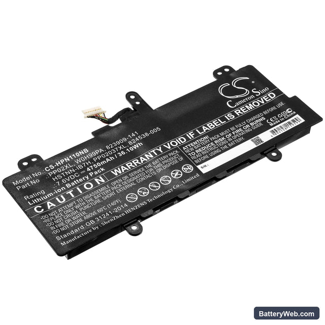 HP Pavilion 11-S001TU Replacement Battery, 7.6V, 4750mAh, Li-ion 1